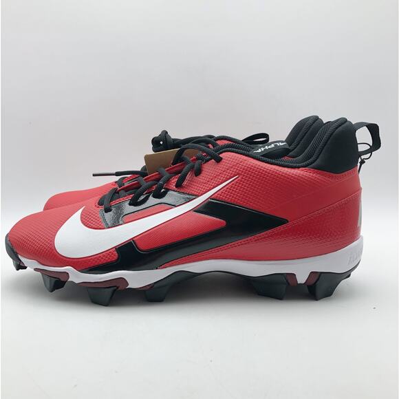 Nike Men's Alpha Menace 4 Shark Football Cleats Size 9.5 Red White NWOB - Picture 7 of 11